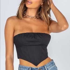 Princess Poly black bustier top